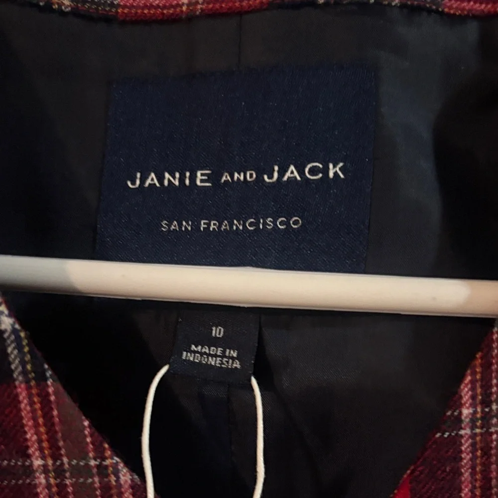 Janie and Jack Red Plaid Vest